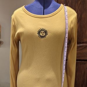 Wild Fable yellow ribbed dress with sun